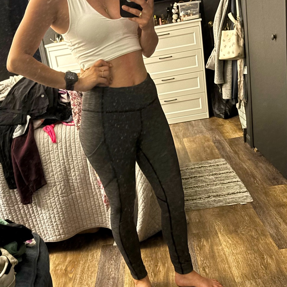 Lululemon Gray High-Waisted Leggings